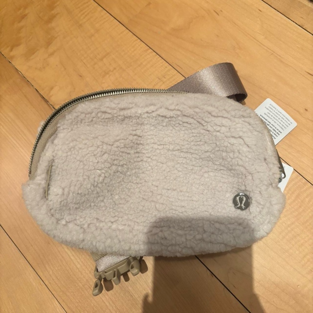 lululemon athletica Beige Fleece Crossbody Bag